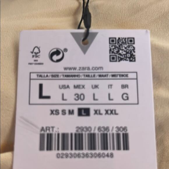 Zara Pale Yellow Ruched Strapless Midi Dress - Picture 4 of 4